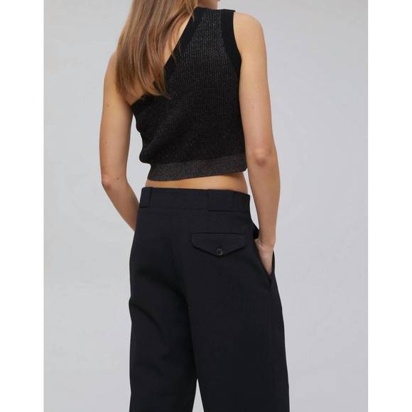 NEW CLOSED one shoulder knit top in black - Picture 2 of 3